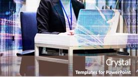  Presentation with stop sexual violence against women - PPT theme consisting of power sharing - stocks and shares against technician background and a violet colored foreground