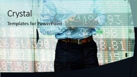  Presentation with stop violence against children - Amazing PPT theme having power sharing - stocks and shares against technician backdrop and a  colored foreground