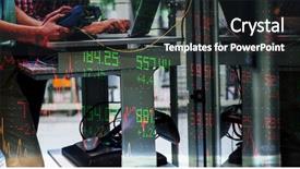  Presentation with shares - Slide deck featuring power sharing - stocks and shares against technicians background and a dark gray colored foreground