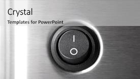  Presentation with april showers close up - Beautiful presentation theme featuring power shutdown office - powerbutton - close-up backdrop and a  colored foreground