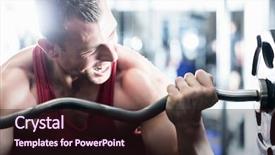  Presentation with strong - PPT theme enhanced with power sports - strong man - bodybuilder background and a wine colored foreground