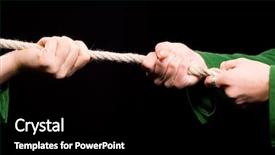  Presentation with challenge - PPT layouts enhanced with power sports - tug of war cloese-up background and a  colored foreground