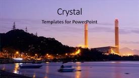  Presentation with coal power plant - Colorful slides enhanced with power station and cement plant backdrop and a light blue colored foreground