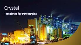  Presentation with hong kong - Slide set having power station at night hong background and a wine colored foreground