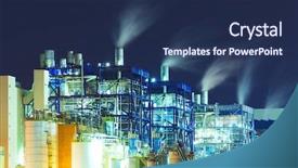  Presentation with gas station - PPT theme enhanced with plant tissue molecules magnification science background and a coral colored foreground.