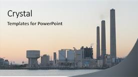  Presentation with hong kong - Slide deck consisting of power station in hong kong background and a sky blue colored foreground