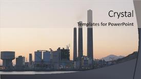  Presentation with hill station - Amazing PPT theme having power station in lamma island backdrop and a lemonade colored foreground