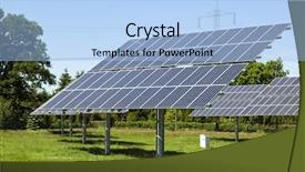  Presentation with solar power - PPT theme with power station in rural germany background and a  colored foreground