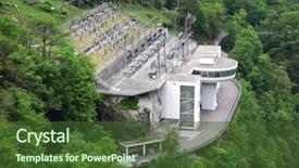  Presentation with switzerland - Slides having power station in verzasca valley background and a tawny brown colored foreground
