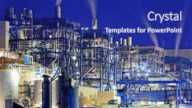  Presentation with starry night - Beautiful presentation featuring power station with a steam backdrop and a navy blue colored foreground