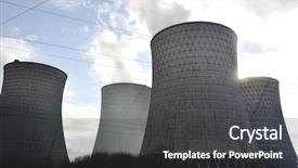  Presentation with coal - Presentation design consisting of smoke from the boiler pipes background and a yellow colored foreground