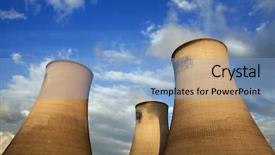  Presentation with station - Presentation consisting of power station background and a light blue colored foreground