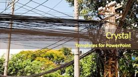  Presentation with power supply - PPT layouts consisting of power supply in ho chi background and a tawny brown colored foreground