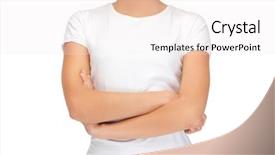  Presentation with feminism - Presentation with power template - clothing design and feminism concept background and a sky blue colored foreground