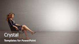  Presentation with modeling - Presentation theme enhanced with power template - young beautiful woman modeling background and a  colored foreground