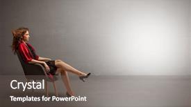  Presentation with modeling - Audience pleasing theme consisting of power template - young beautiful woman modeling backdrop and a  colored foreground