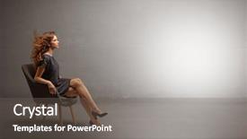  Presentation with modeling - PPT theme having power template - young beautiful woman modeling background and a gray colored foreground