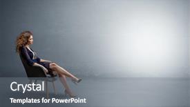  Presentation with modeling - Beautiful presentation theme featuring power template - young beautiful woman modeling backdrop and a gray colored foreground