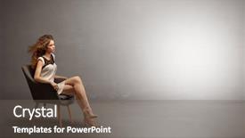  Presentation with modeling - Beautiful PPT layouts featuring power template - young beautiful woman modeling backdrop and a gray colored foreground