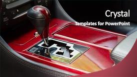  Presentation with gear - Audience pleasing theme consisting of power transmission - automatic gear shift handle backdrop and a black colored foreground