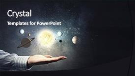  Presentation with sun power - Cool new slides with power up - close up of planet sun backdrop and a wine colored foreground