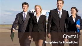  Presentation with leaders - Theme having power walking - group of four leaders smiling background and a tawny brown colored foreground