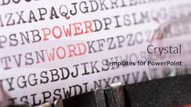  Presentation with power - Beautiful theme featuring power-word-phrase-written backdrop and a lemonade colored foreground