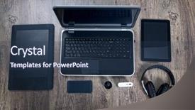  Presentation with power bank - Colorful theme enhanced with powerbank - top view of office desk backdrop and a tawny brown colored foreground