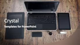  Presentation with power bank - Amazing theme having powerbank - top view of office desk backdrop and a dark gray colored foreground