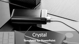  Presentation with powerbank - Amazing presentation theme having powerbank charges smartphone isolated backdrop and a gray colored foreground