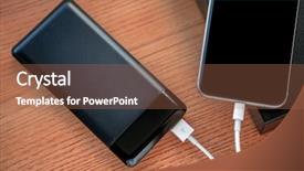  Presentation with powerbank - Amazing presentation having powerbank charges smartphone isolated backdrop and a red colored foreground