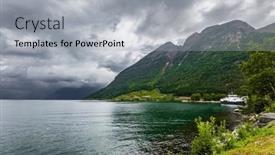  Presentation with scandinavia - Slide deck with powerful-clouds-are-reflected background and a light gray colored foreground