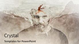  Presentation with blended - Amazing presentation design having powerful free - multiple exposure composition of man backdrop and a soft green colored foreground
