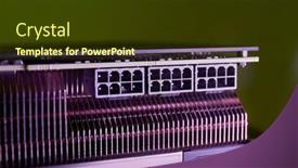  Presentation with connector - PPT theme with powerful-graphics-card-power-supply background and a  colored foreground