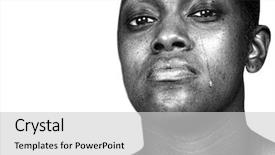  Presentation with black women beautiful woman - Cool new presentation theme with powerful image of a black backdrop and a light gray colored foreground