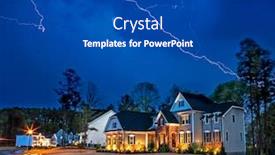  Presentation with powerful - PPT theme having powerful-lightning-storm-front-passes background and a dark gray colored foreground