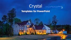  Presentation with powerful - Presentation design featuring powerful-lightning-storm-front-passes background and a ocean colored foreground