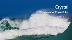  Presentation with ocean wave - Beautiful theme featuring powerful ocean wave backdrop and a ocean colored foreground