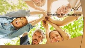  Presentation with motivation - PPT layouts enhanced with powerful-team-have-fun-giving background and a coral colored foreground