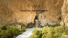  Presentation with shooting - PPT layouts having powerful-waterfall-in-the-judean background and a red colored foreground