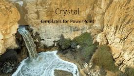  Presentation with powerful - Presentation enhanced with powerful-waterfall-in-the-judean background and a yellow colored foreground