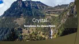  Presentation with powerful - Slide deck enhanced with powerful-waterfall-in-the-vicinity background and a dark gray colored foreground