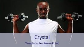  Presentation with black man - Presentation theme having powerfull - portrait of a happy african background and a sky blue colored foreground