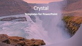  Presentation with waterfalls - Amazing presentation theme having powerfull gullfoss waterfalls in iceland backdrop and a gray colored foreground