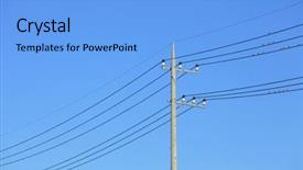  Presentation with electric - Colorful slide deck enhanced with powerline backdrop and a light blue colored foreground