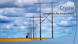  Presentation with utility - PPT layouts featuring powerlines-in-field-with-blue background and a light blue colored foreground