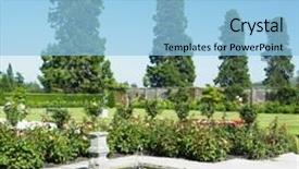  Presentation with gardens - PPT layouts having powerscourt gardens county wicklow ireland background and a light blue colored foreground