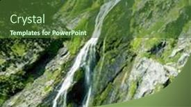  Presentation with ireland - PPT layouts enhanced with powerscourt-waterfall-county-wicklow-ireland background and a tawny brown colored foreground