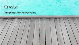  Presentation with sea - Cool new slides with powtoon - wooden pontoon on sea beach backdrop and a  colored foreground