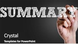  Presentation with summary - Presentation theme enhanced with ppt - hand writing the text summary background and a dark gray colored foreground